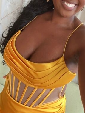 Mesh homecoming or prom gown